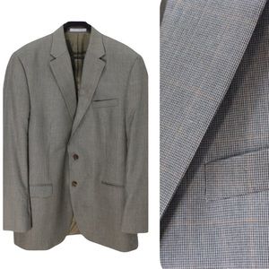 LAUREN RALPH LAUREN Glen Plaid Blazer TALL Jacket Brown Orange Tan 44L